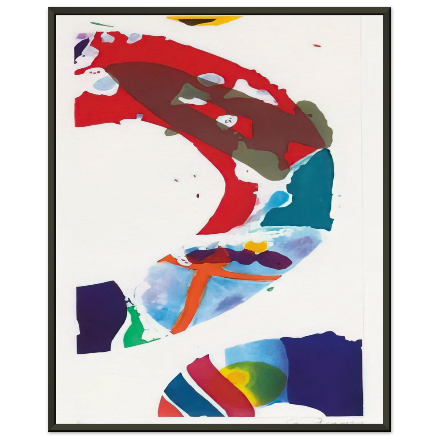 Sam Francis Untitled SFE 090 Framed Art Print - Aluminum Frame - 70x100 cm / 28x40 inches