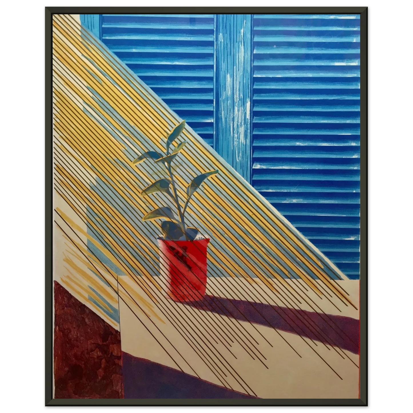 David Hockney David Hockney Framed Art Print - Aluminum Frame - 70x100 cm / 28x40 inches