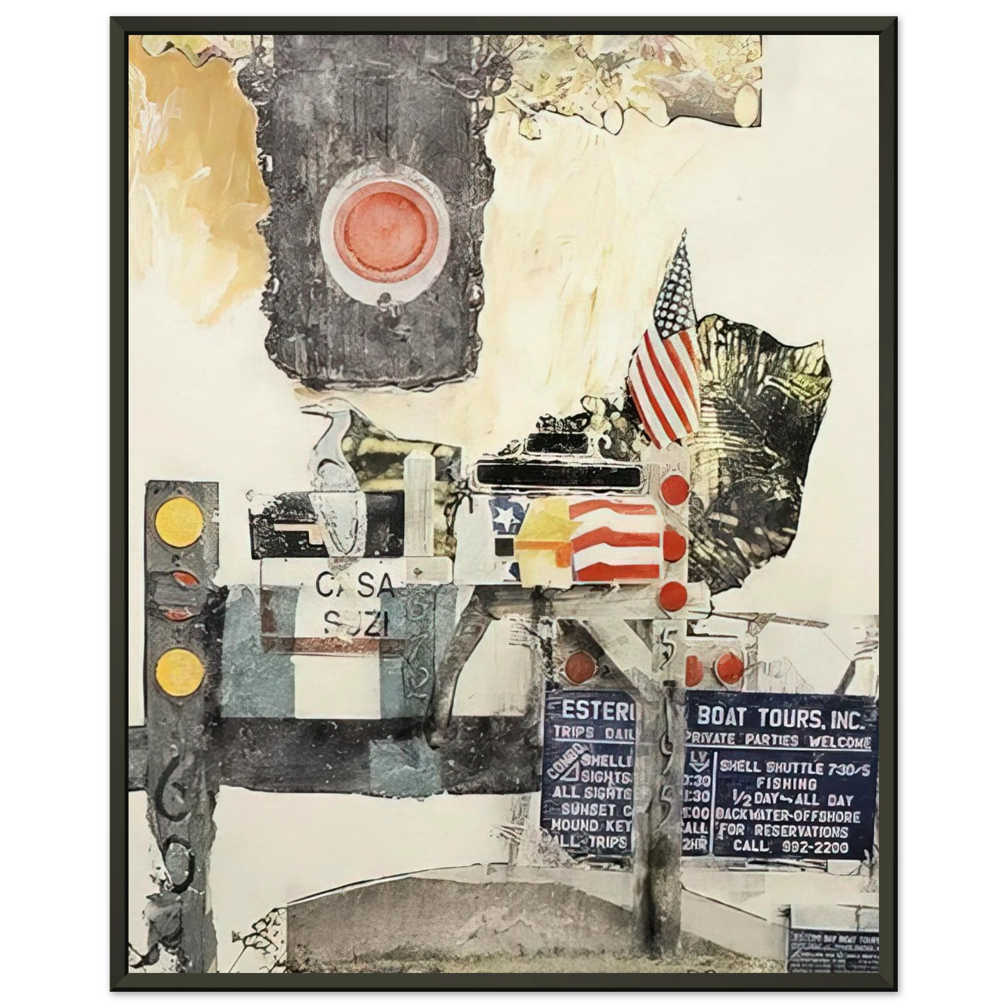 Robert Rauschenberg CAPTIVA CODA 2002 Framed Art Print - Aluminum Frame - 40x50 cm / 16x20 inches