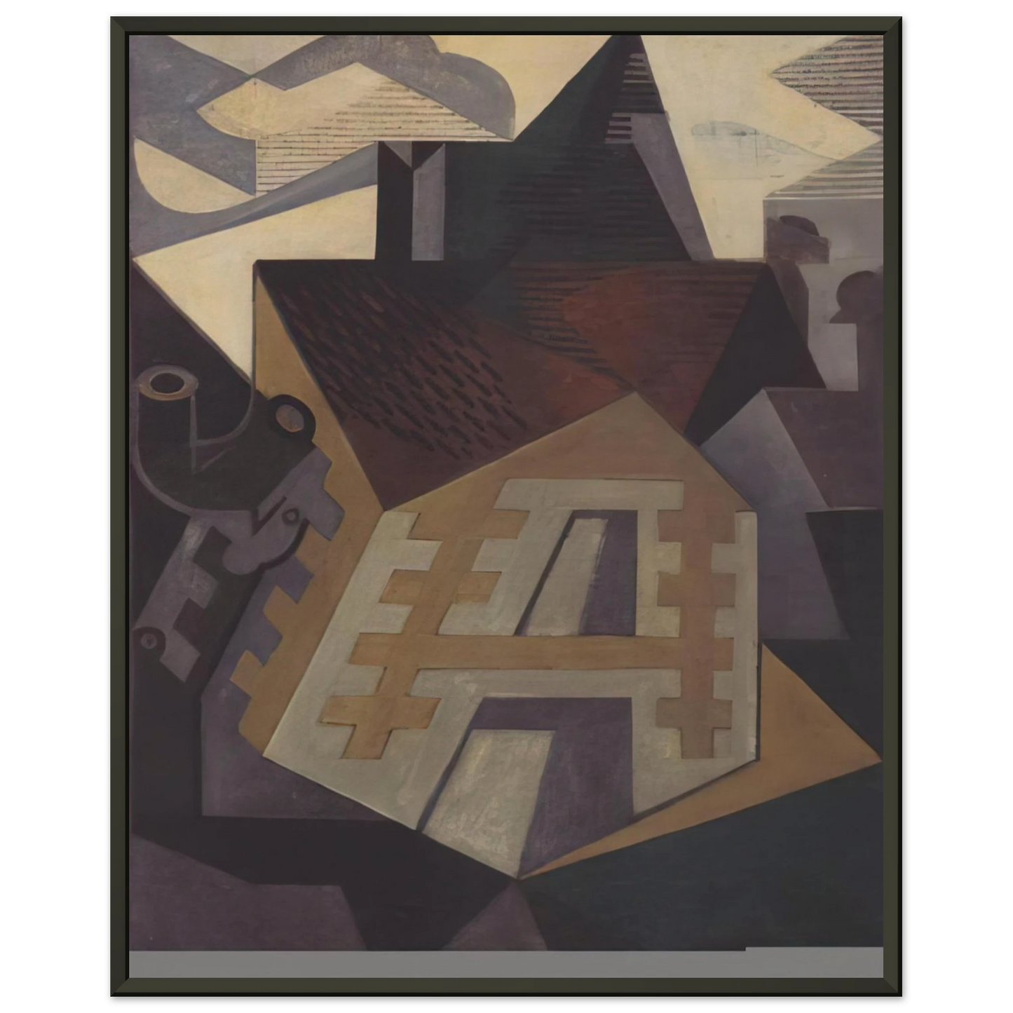 Juan Gris LANDSCAPE AT BEAULIEU 1918 Framed Art Print - Aluminum Frame - 40x50 cm / 16x20 inches
