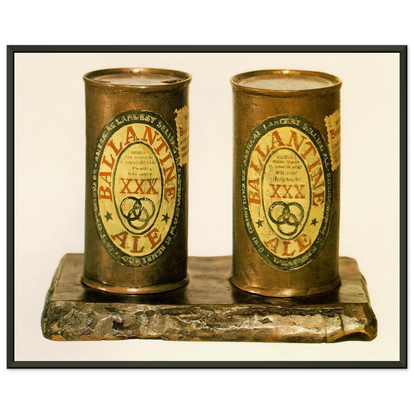 Jasper Johns ALE CANS 1964 Framed Art Print - Aluminum Frame - 60x80 cm / 24x32 inches