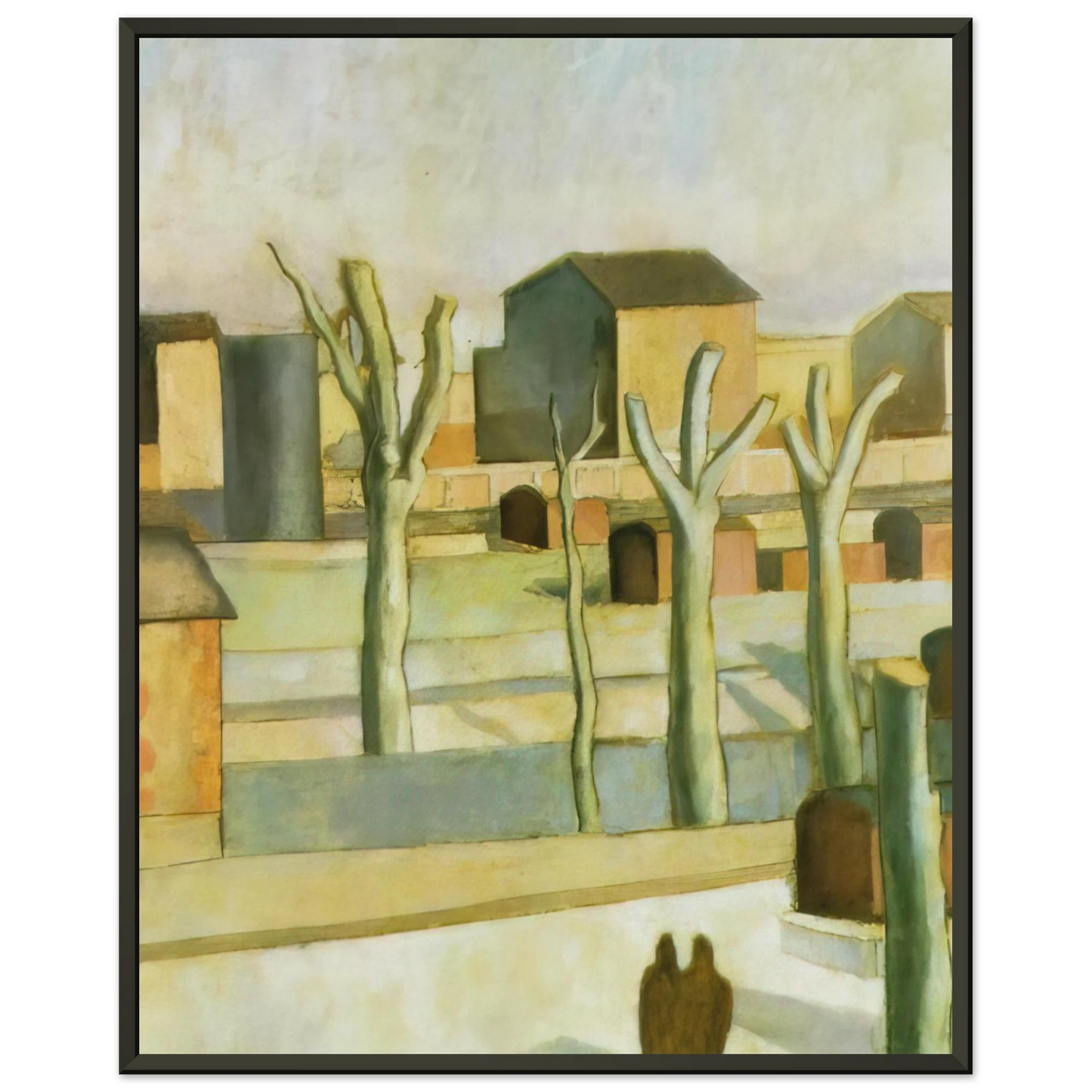 Salvador Dali THE STATION AT FIGUERAS Framed Art Print - Aluminum Frame - 40x50 cm / 16x20 inches