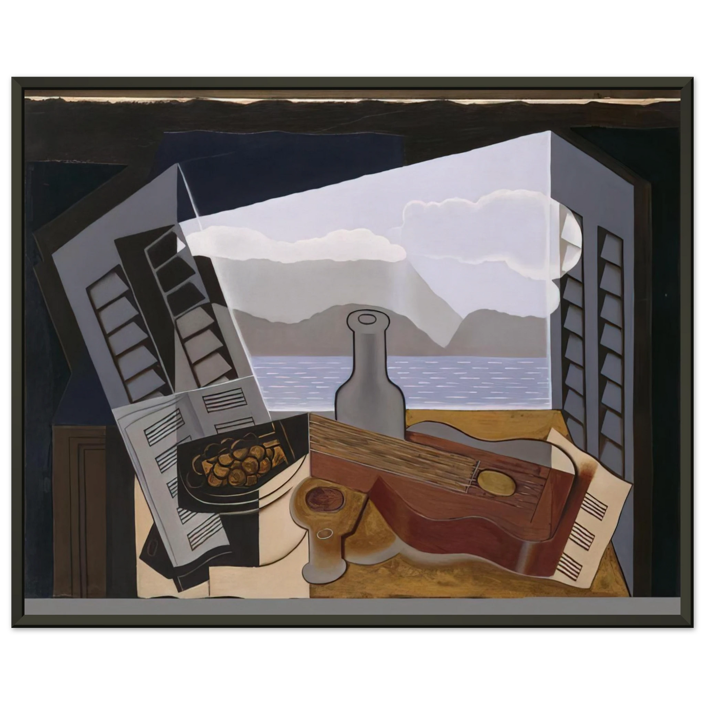 Juan Gris THE OPEN WINDOW 1921 Framed Art Print - Aluminum Frame - 60x80 cm / 24x32 inches