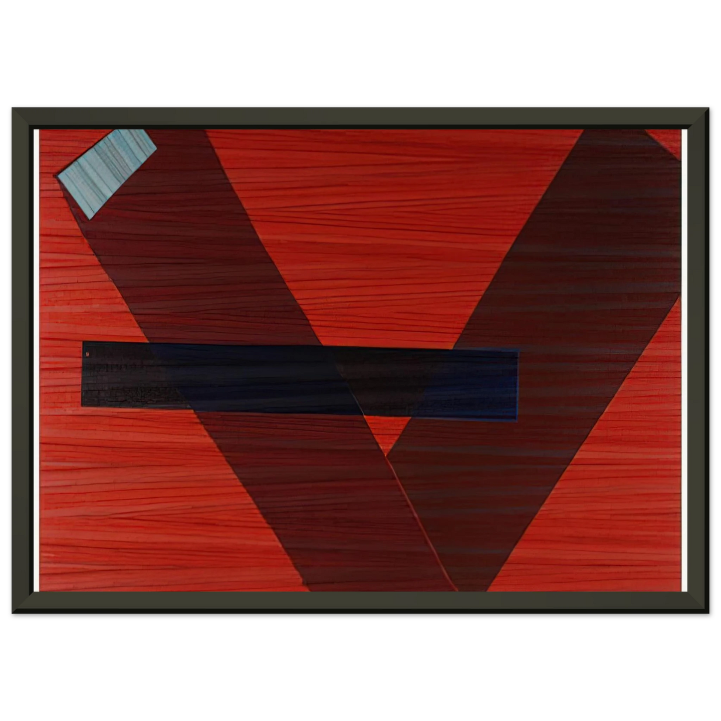 Sam Gilliam Blue Line Framed Art Print - Aluminum Frame - 60x80 cm / 24x32 inches