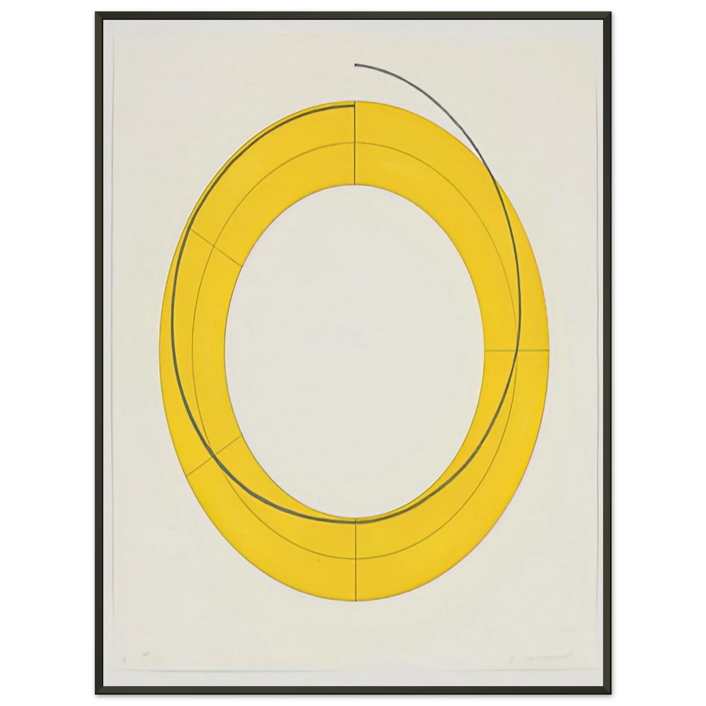 Robert Mangold RING A YELLOW 2010 Framed Art Print - Aluminum Frame - 70x100 cm / 28x40 inches