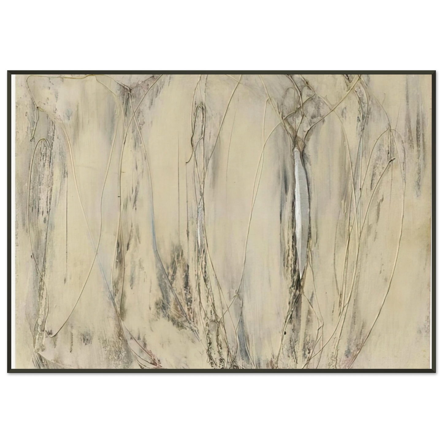 Enrico Castellani Composition 1958 Framed Art Print - Aluminum Frame - 21x29.7 cm / 8x12"