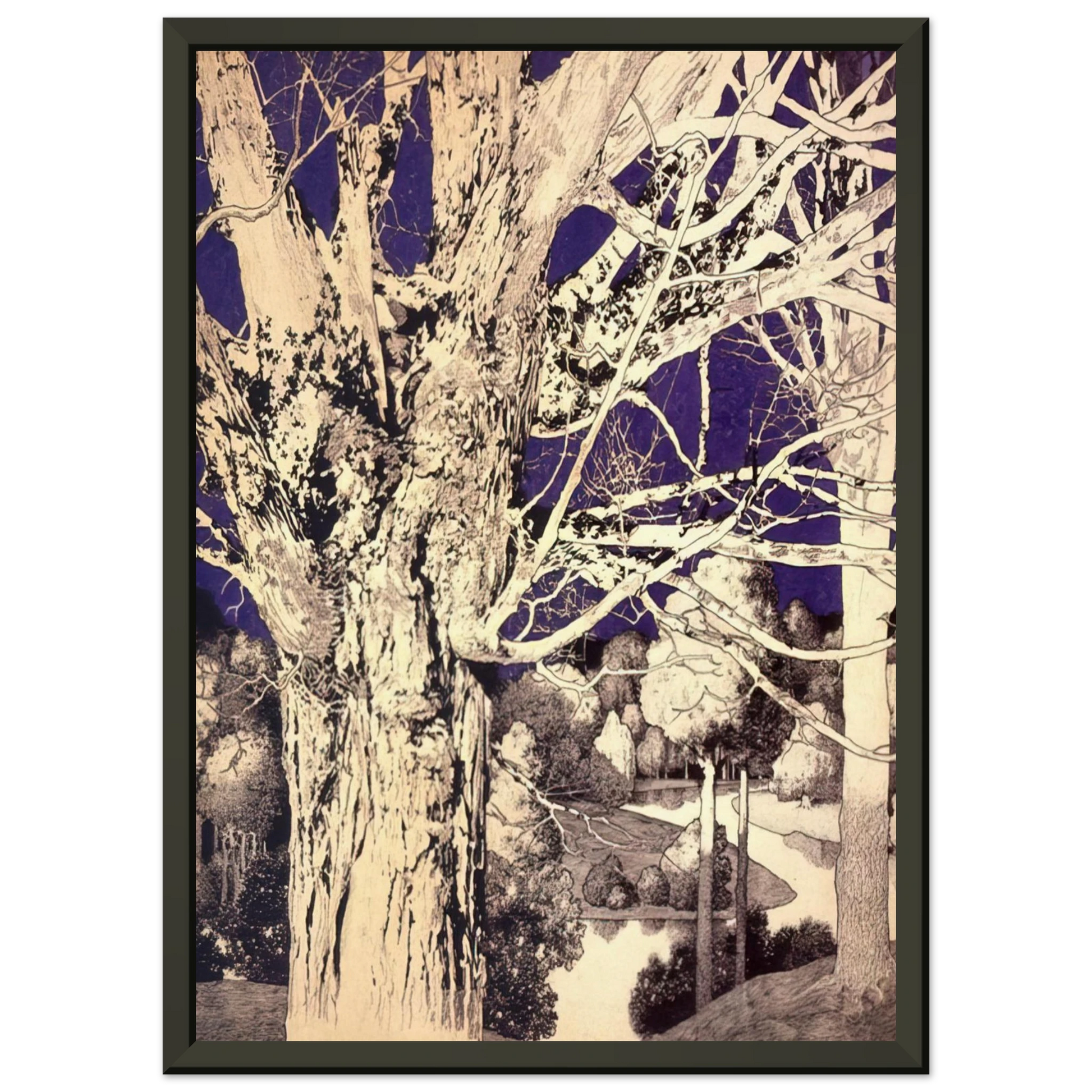 Maxfield Parrish  Solitude Framed Art Print  - Aluminum Frame - 70x100 cm / 28x40 inches