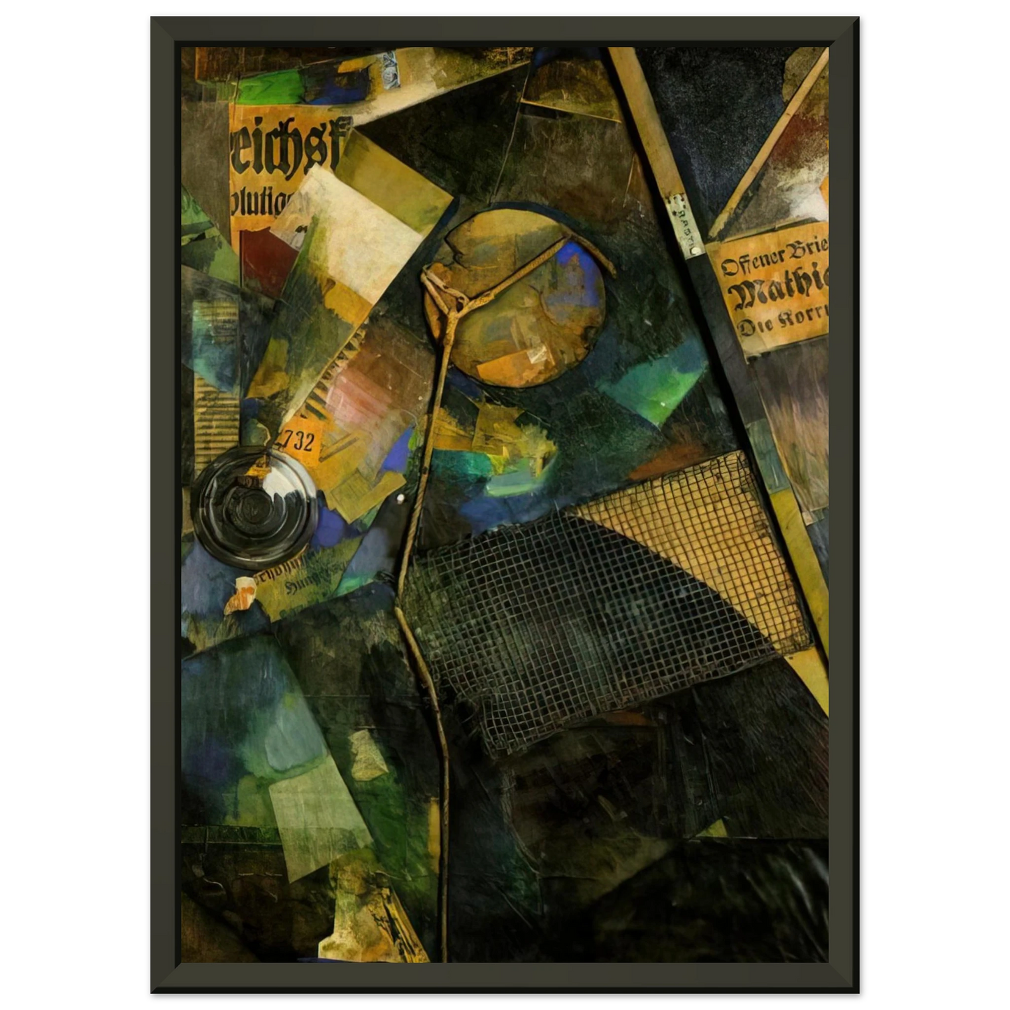 Kurt Schwitters MERZ PICTURE 25A THE STAR PICTURE 1920 Framed Art Print - Aluminum Frame - 60x80 cm / 24x32 inches