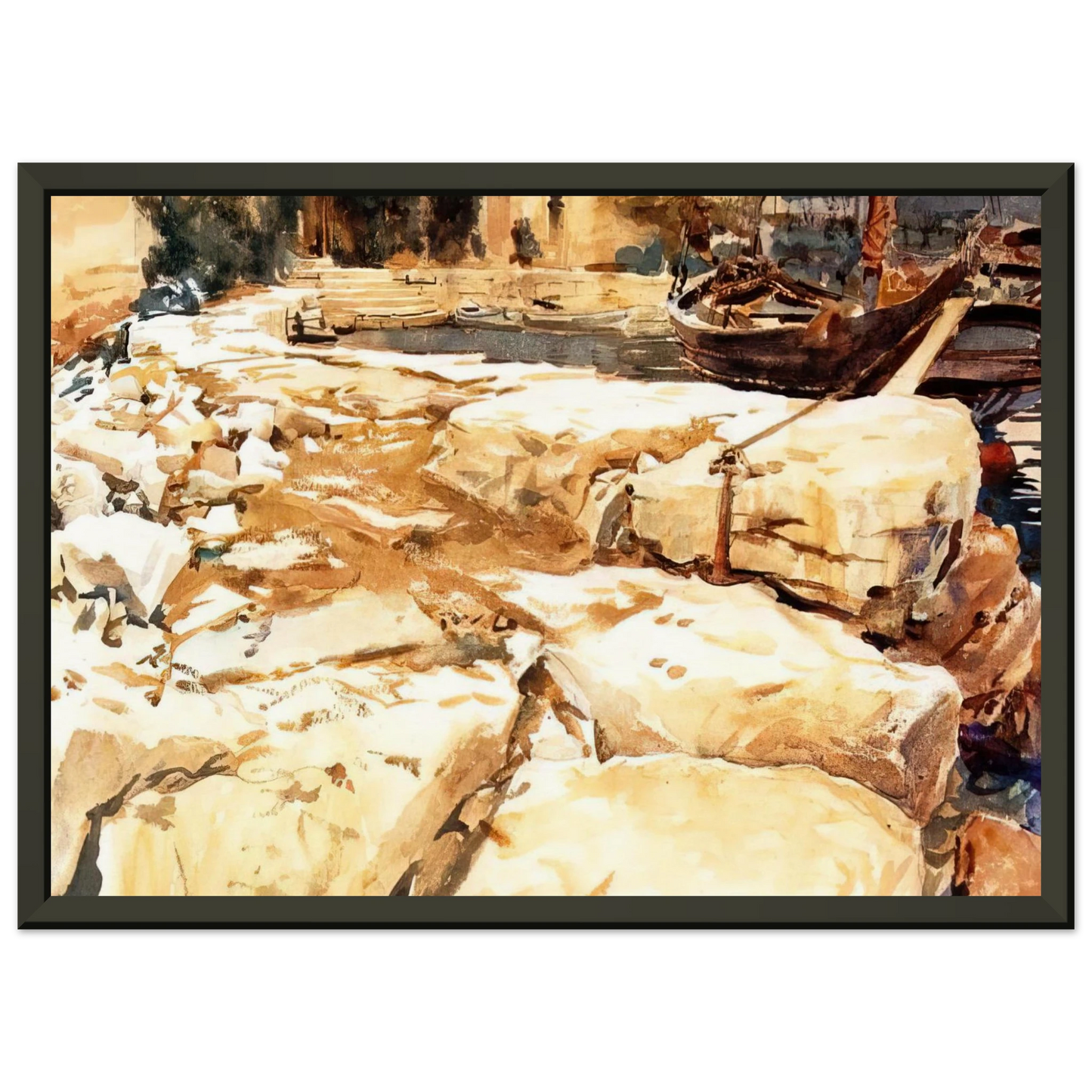 John Singer Sargent San Vigilio Framed Art Print - Aluminum Frame - 60x80 cm / 24x32 inches