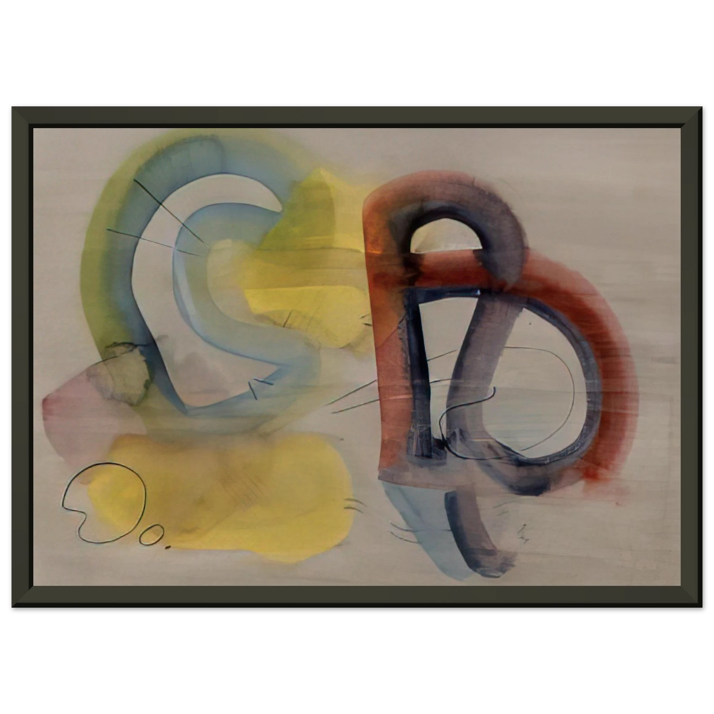 John Ferren Mallorca 1934 Framed Art Print - Aluminum Frame - 40x50 cm / 16x20 inches