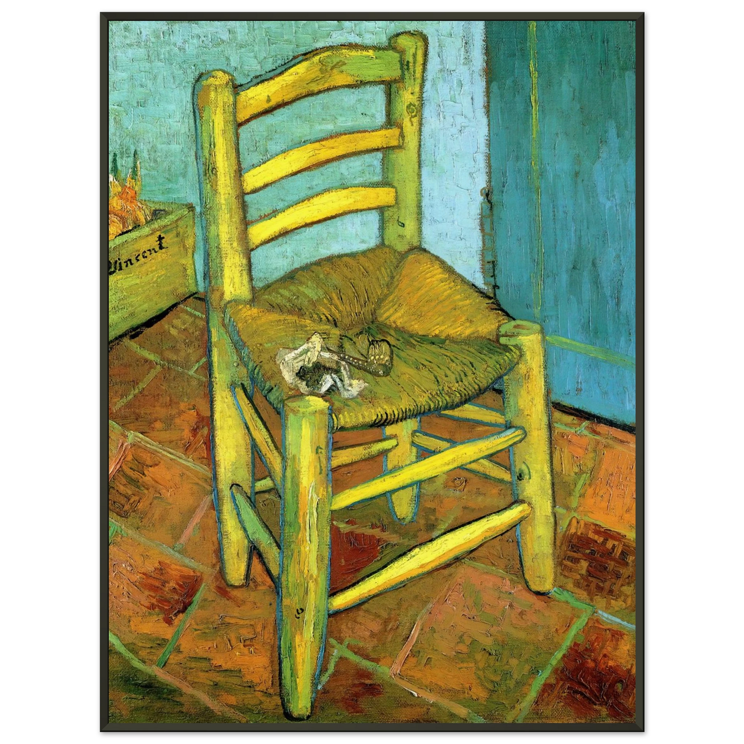 Vincent van Gogh Van Goghs Chair Framed Art Print - Aluminum Frame - 40x50 cm / 16x20 inches