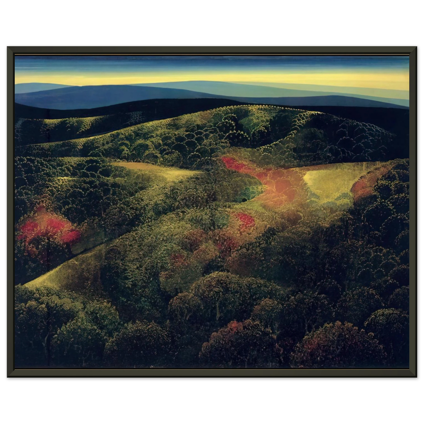 Eyvind Earle  Late October Framed Art Print  - Aluminum Frame - 40x50 cm / 16x20 inches