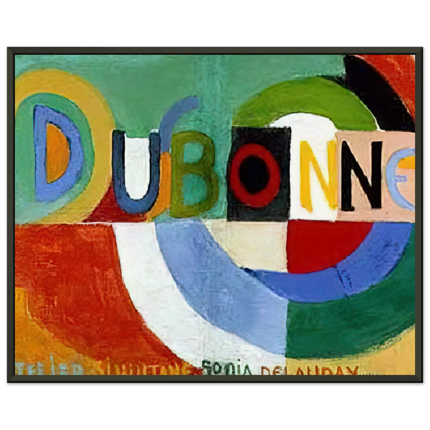 Sonia Delaunay DUBONNET Framed Art Print - Aluminum Frame - 40x50 cm / 16x20 inches