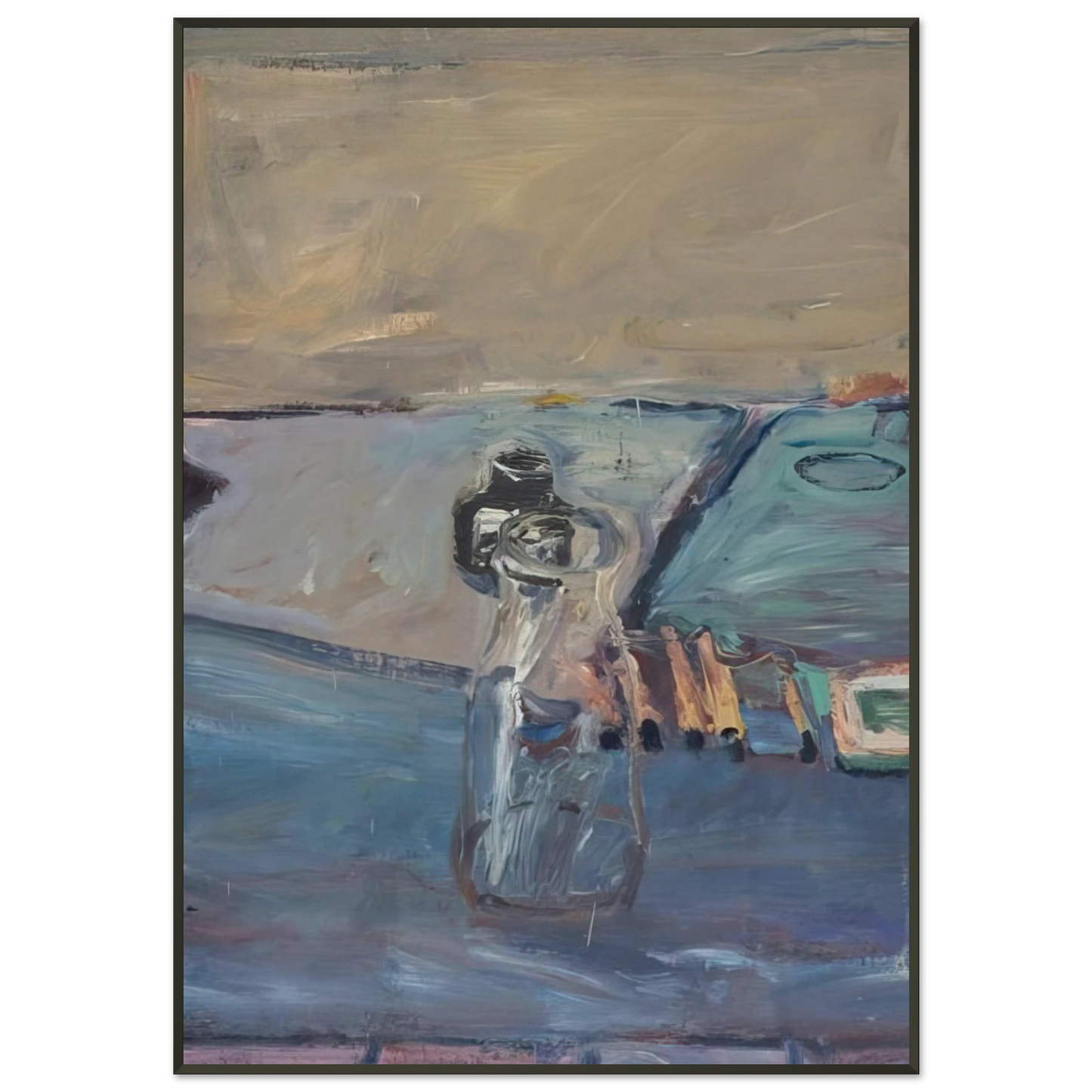 Richard Diebenkorn Bottles Framed Art Print - Aluminum Frame - 21x29.7 cm / 8x12"