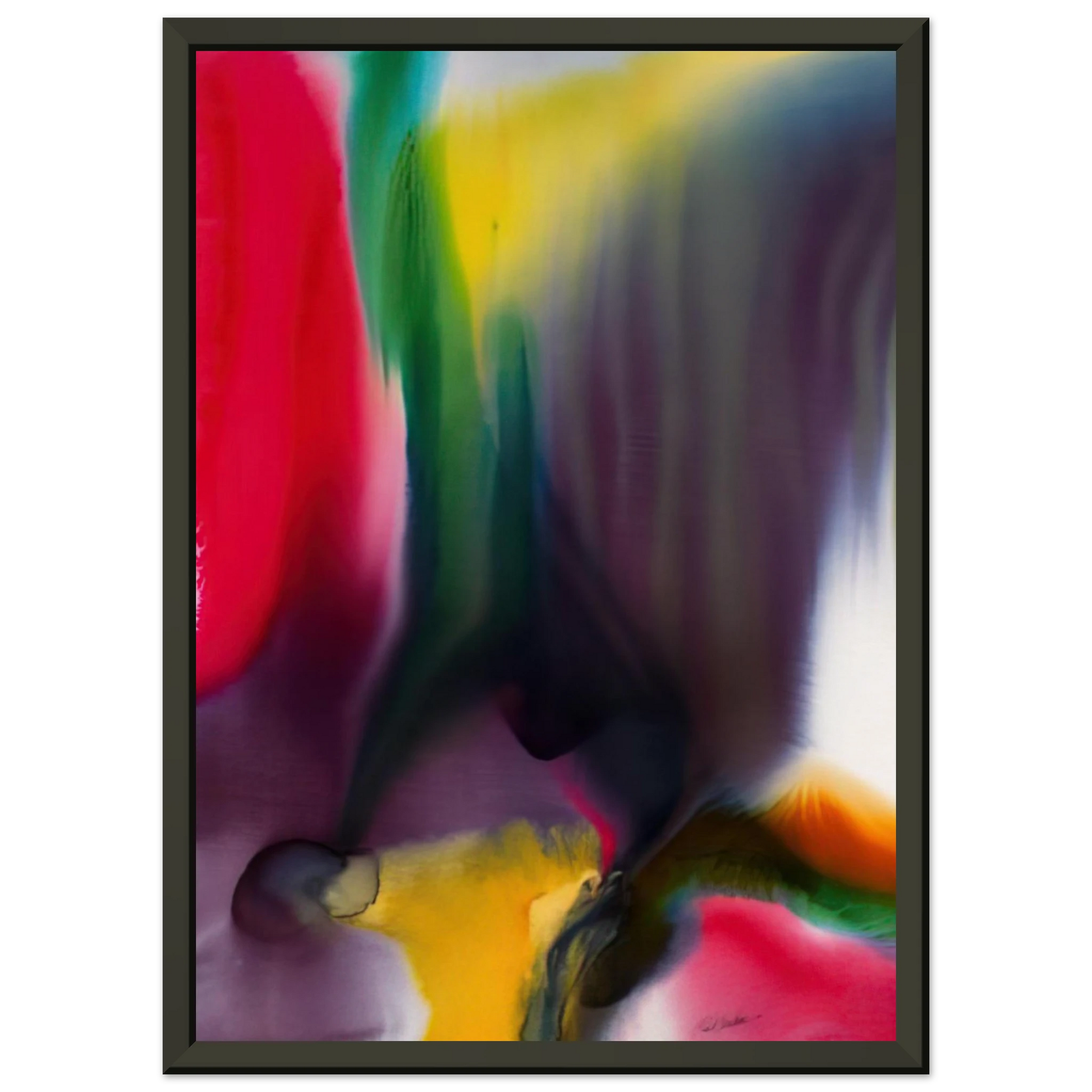 Paul Jenkins  Phenomena Agate Bridge Framed Art Print  - Aluminum Frame - 40x50 cm / 16x20 inches