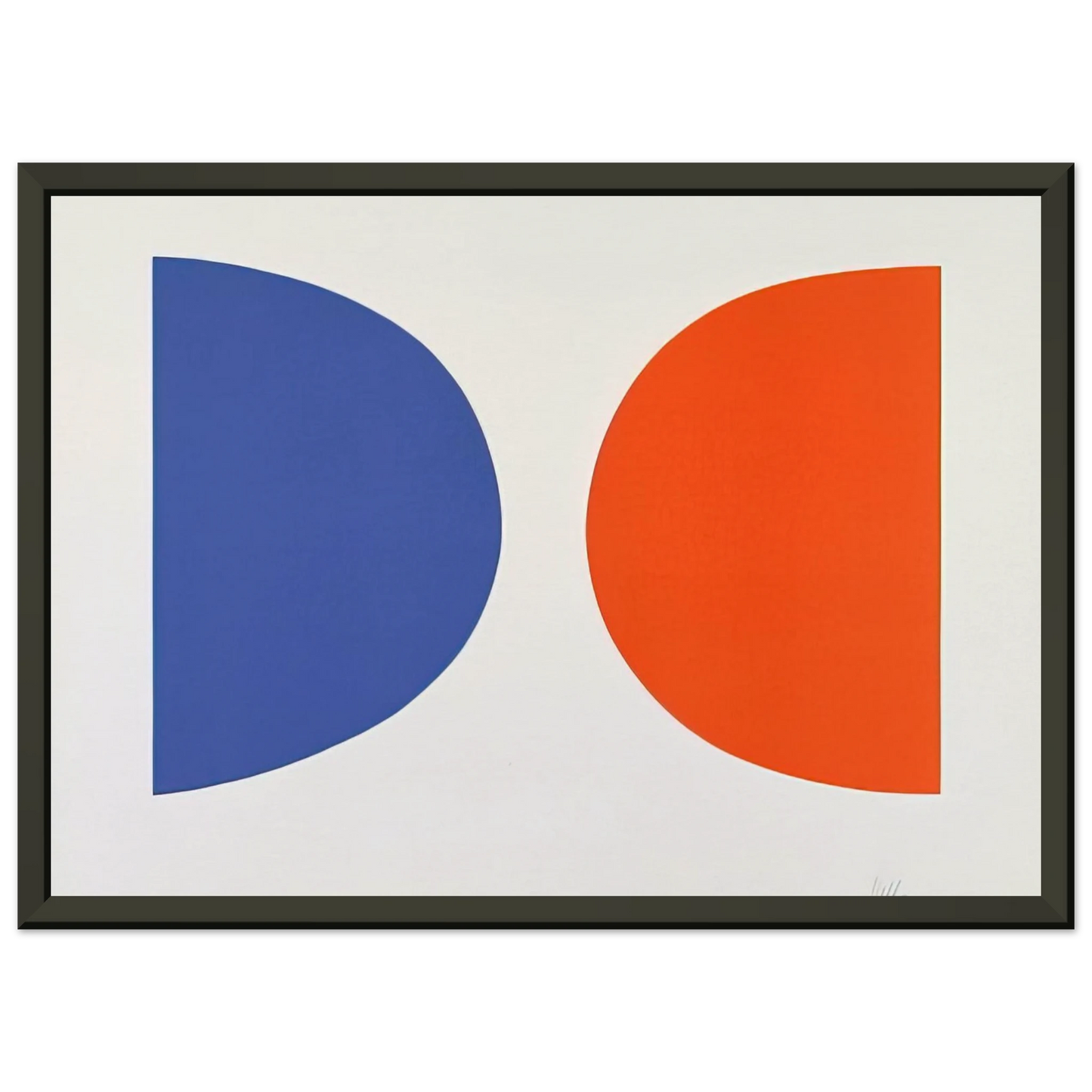Ellsworth Kelly Blue and Orange from Suite of TwentySeven Color Lithographs Framed Art Print - Aluminum Frame - 40x50 cm / 16x20 inches