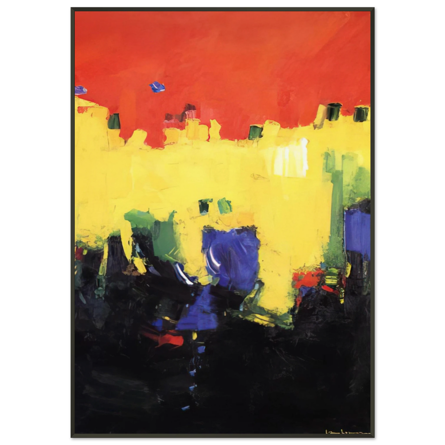 Hans Hofmann Above Deep Waters Framed Art Print - Aluminum Frame - 21x29.7 cm / 8x12"