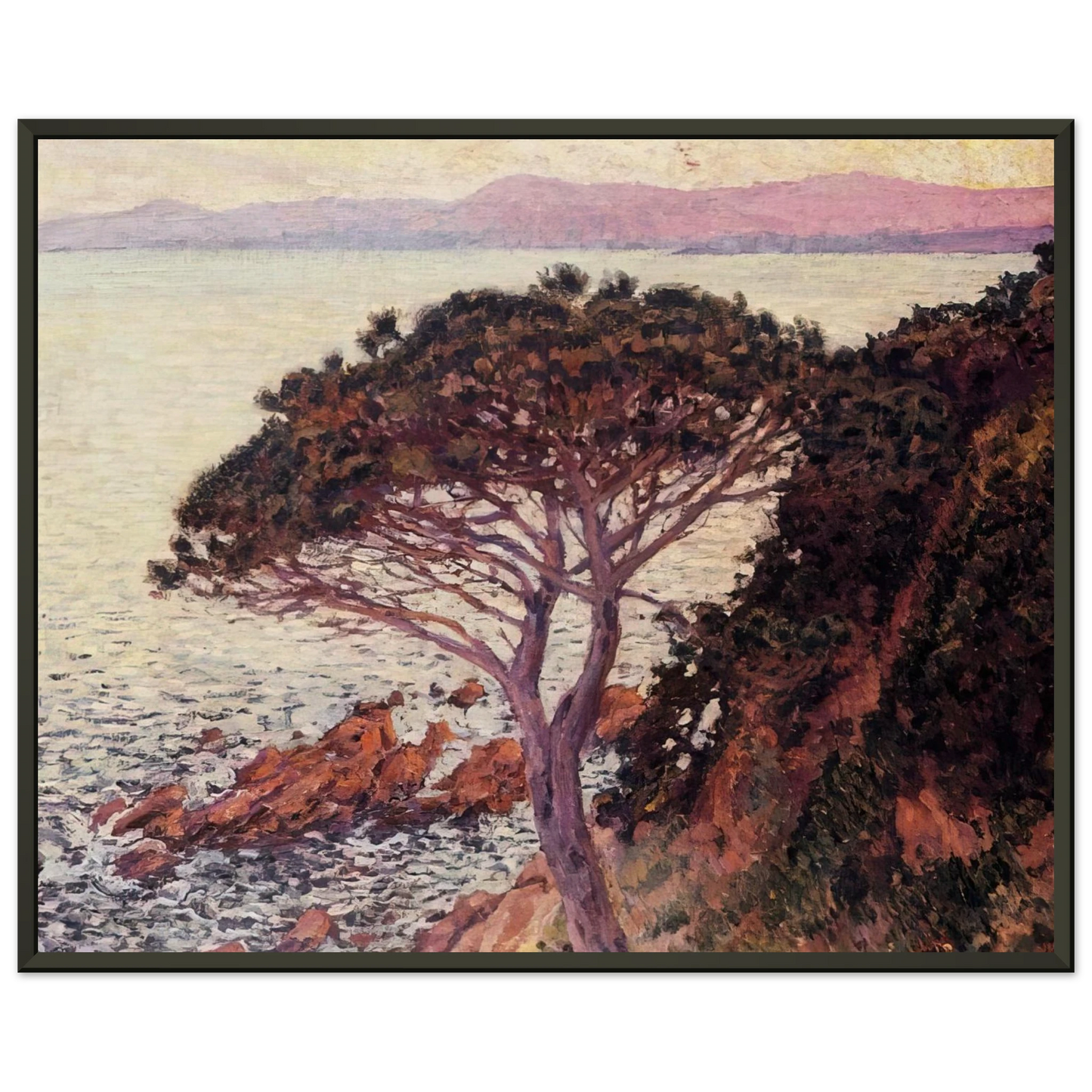 Theo van Rysselberghe SUNSET 1916 Framed Art Print - Aluminum Frame - 60x80 cm / 24x32 inches