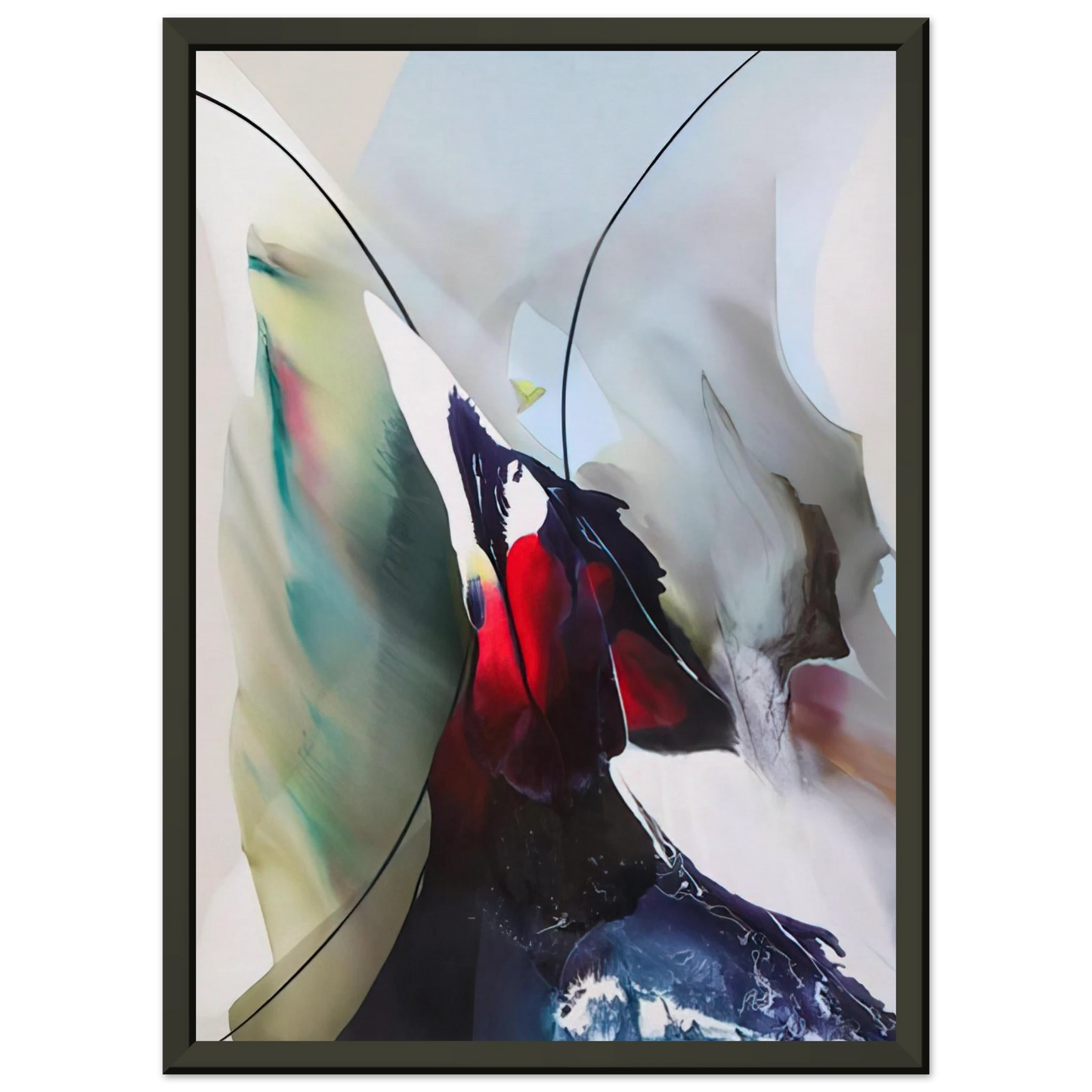 Paul Jenkins Phenomena Tarot Over Framed Art Print - Aluminum Frame - 60x80 cm / 24x32 inches