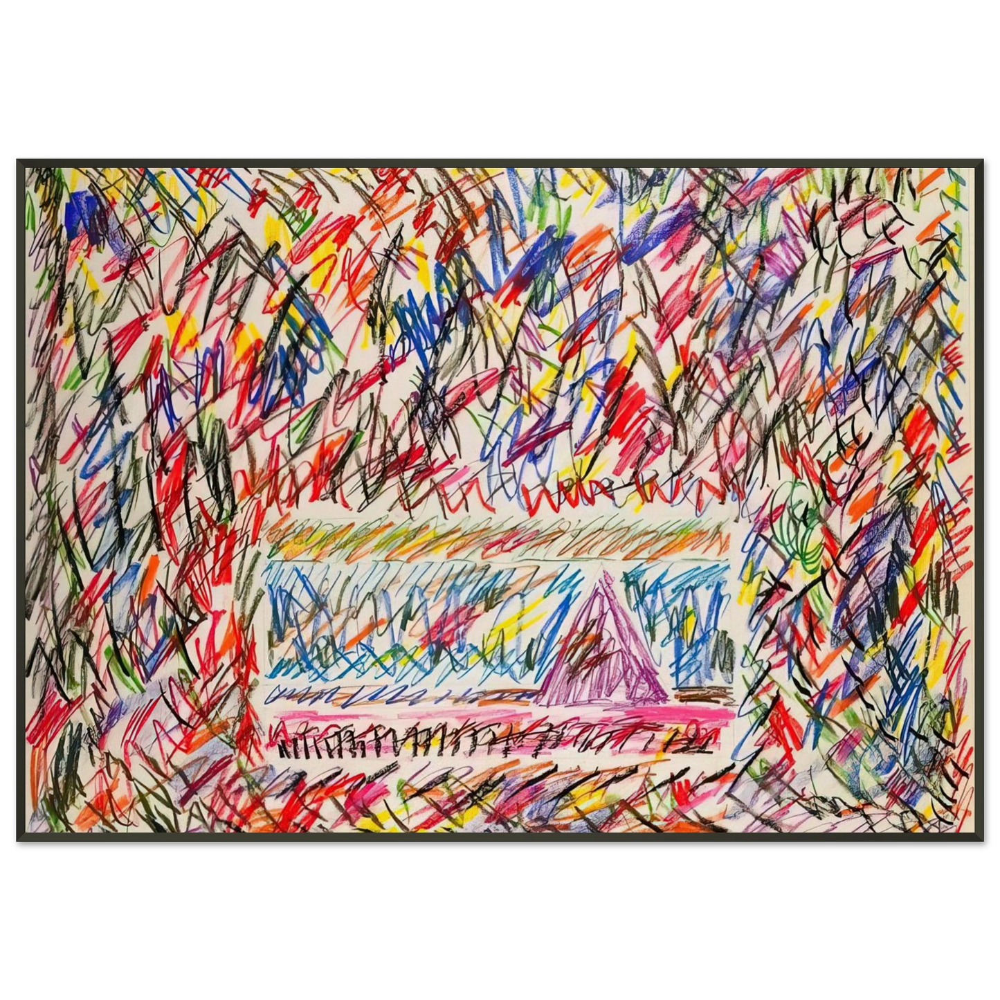 Sam Gilliam Coffee Thyme Framed Art Print - Aluminum Frame - 21x29.7 cm / 8x12"