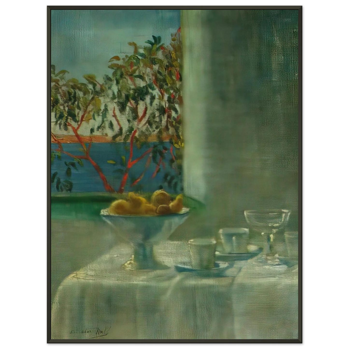 Salvador Dali STILL LIFE BY A WINDOW Framed Art Print - Aluminum Frame - 70x100 cm / 28x40 inches