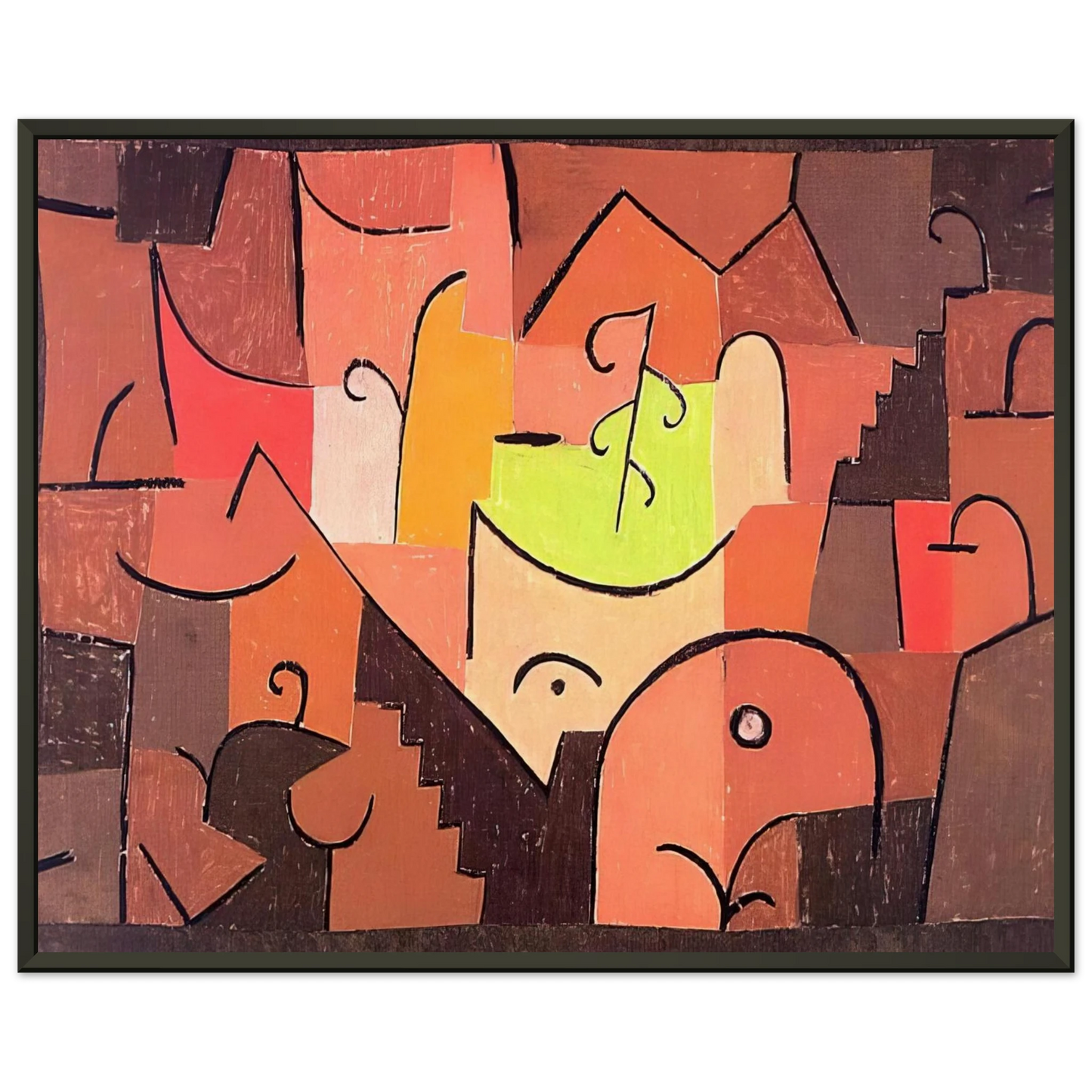 Paul Klee STAGE LANDSCAPE 1922 Framed Art Print - Aluminum Frame - 70x100 cm / 28x40 inches