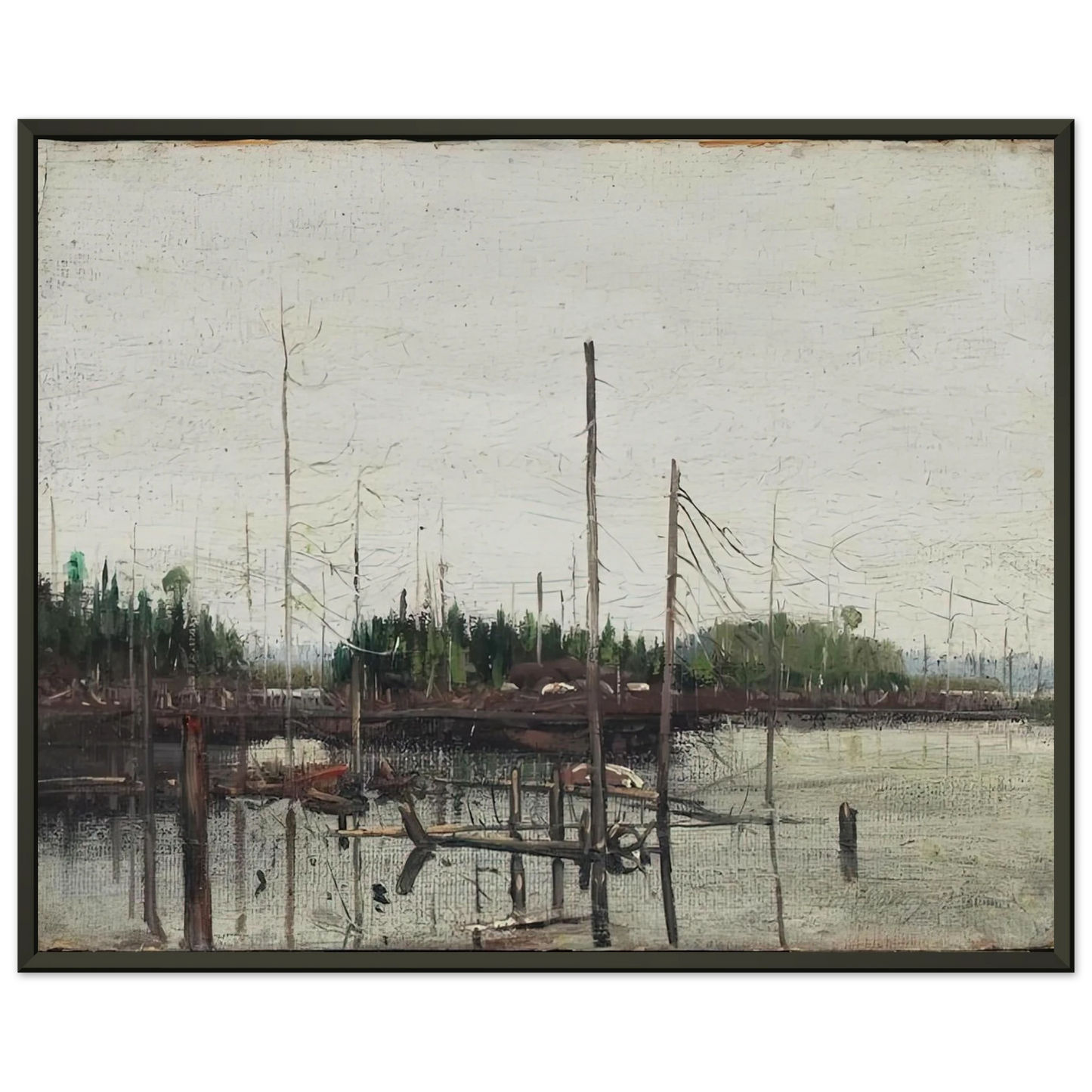 Tom Thomson DROWNED LAND 1912 Framed Art Print - Aluminum Frame - 60x80 cm / 24x32 inches