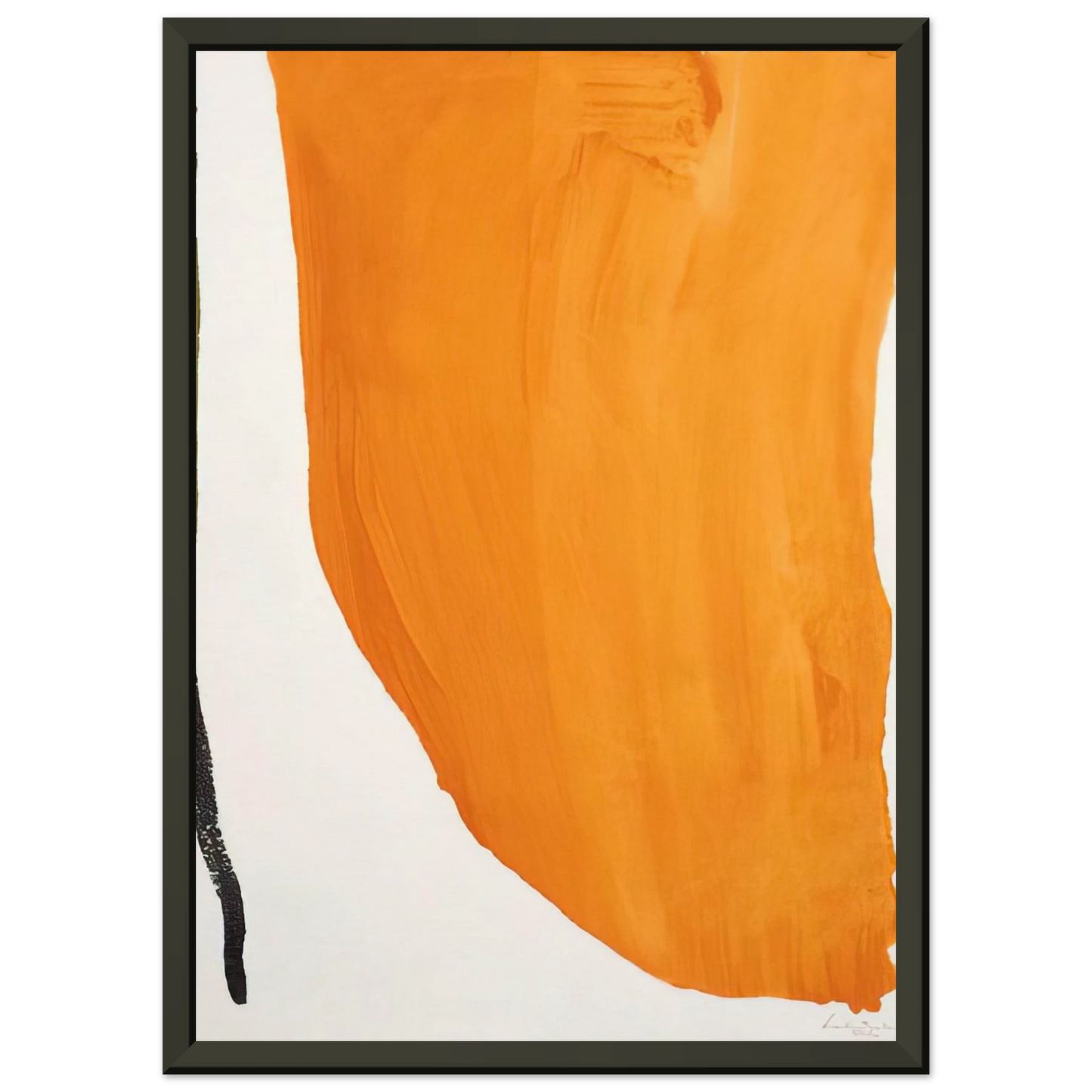 Helen Frankenthaler Orange Downpour 1970 Framed Art Print - Aluminum Frame - 60x80 cm / 24x32 inches