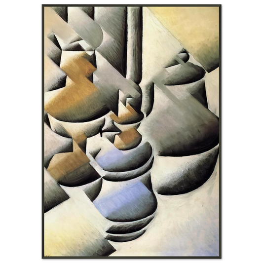 Juan Gris  STILL LIFE WITH OIL LAMP 1912 Framed Art Print  - Aluminum Frame - 21x29.7 cm / 8x12"