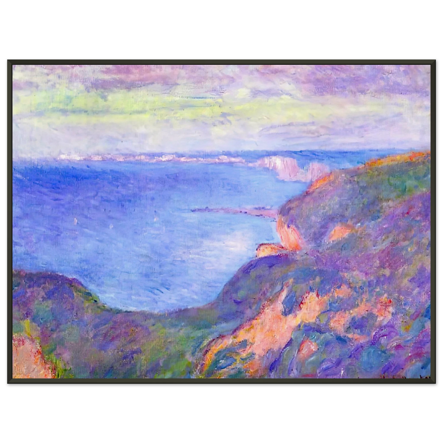 claude monet  Cliff near Dieppe 2 Framed Art Print  - Aluminum Frame - 70x100 cm / 28x40 inches
