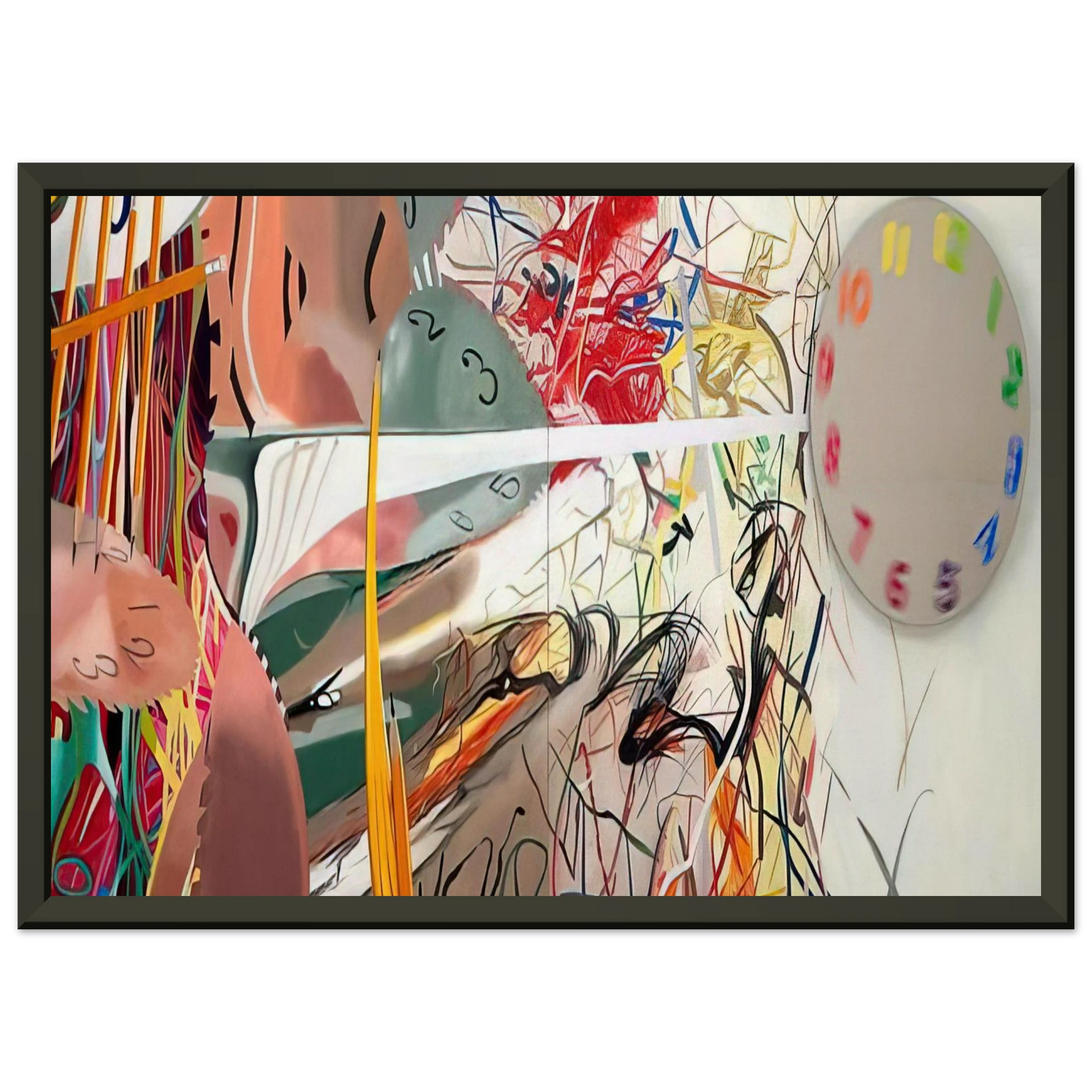 James Rosenquist  Time Stops the Face Continues Framed Art Print  - Aluminum Frame - 40x50 cm / 16x20 inches