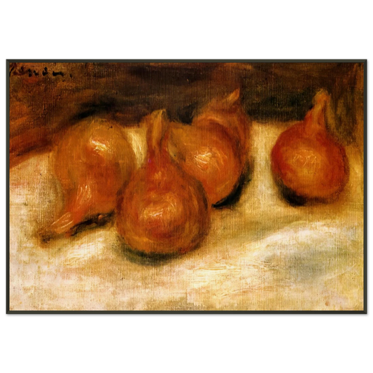 PierreAuguste Renoir  Still Life with Onions Framed Art Print  - Aluminum Frame - 21x29.7 cm / 8x12"