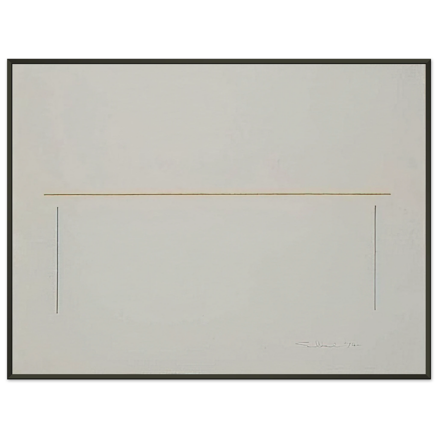 Fred Sandback  Untitled  1974 Framed Art Print  - Aluminum Frame - 40x50 cm / 16x20 inches