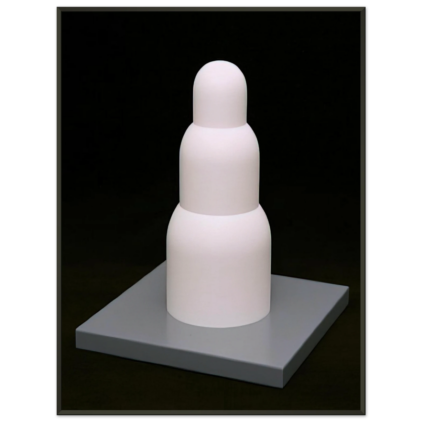 Sol LeWitt  Three Stacked Domes Framed Art Print  - Aluminum Frame - 40x50 cm / 16x20 inches