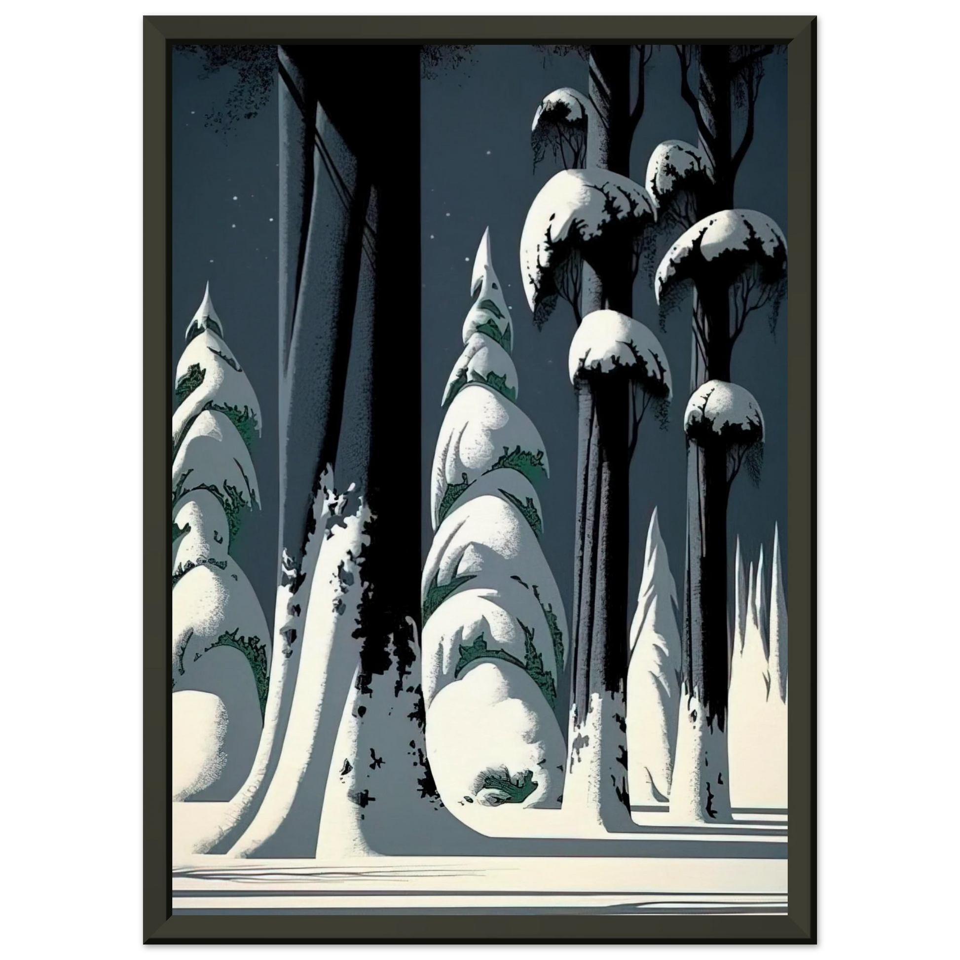 Eyvind Earle  Yosemite Framed Art Print  - Aluminum Frame - 40x50 cm / 16x20 inches
