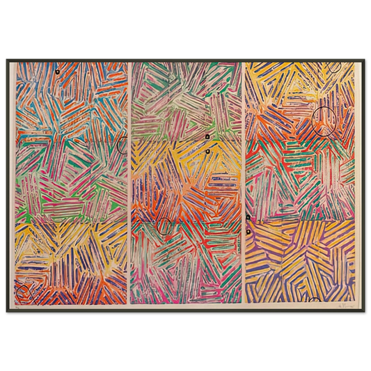 Jasper Johns  USUYUKI ULAE 227 Framed Art Print  - Aluminum Frame - 21x29.7 cm / 8x12"