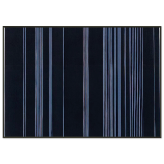 Gene Davis  Night Patrol  1975 Framed Art Print  - Aluminum Frame - 21x29.7 cm / 8x12"