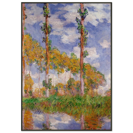 claude monet  Three Trees in Summer Framed Art Print  - Aluminum Frame - 21x29.7 cm / 8x12"