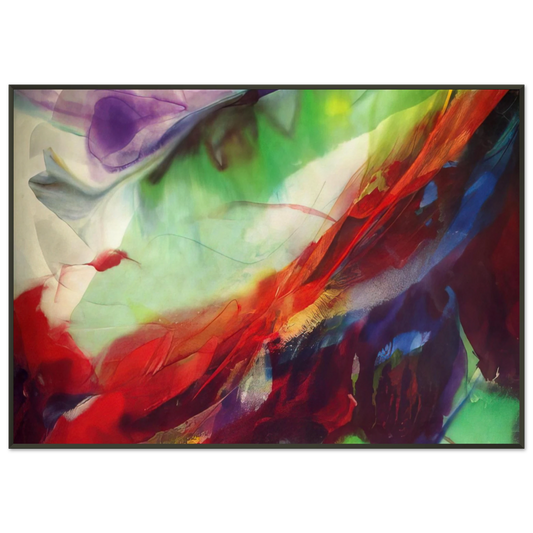 Paul Jenkins  Phenomena Sun over the Hour Glass Framed Art Print  - Aluminum Frame - 21x29.7 cm / 8x12"