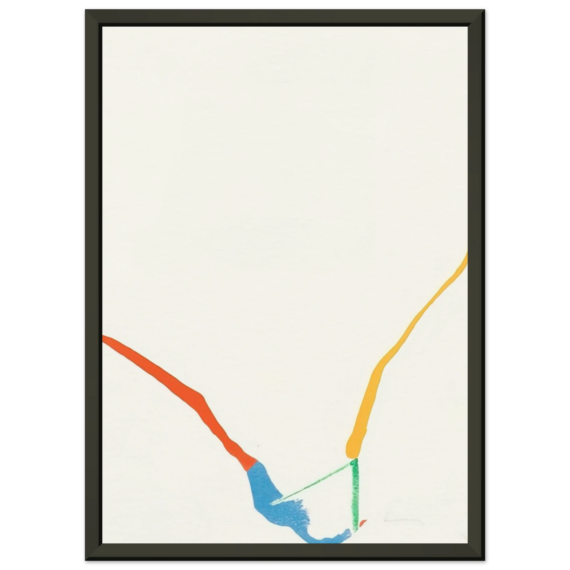 Helen Frankenthaler  What Red Lines Can Do  1970 Framed Art Print  - Aluminum Frame - 70x100 cm / 28x40 inches