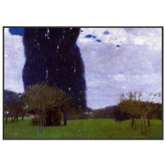 Gustav Klimt  THE TALL POPLAR TREES II Framed Art Print  - Aluminum Frame - 21x29.7 cm / 8x12"