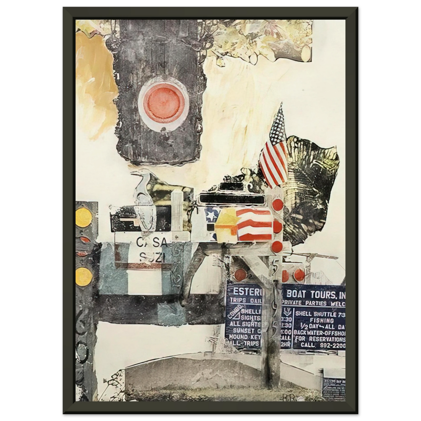 Robert Rauschenberg  CAPTIVA CODA 2002 Framed Art Print  - Aluminum Frame - 60x80 cm / 24x32 inches