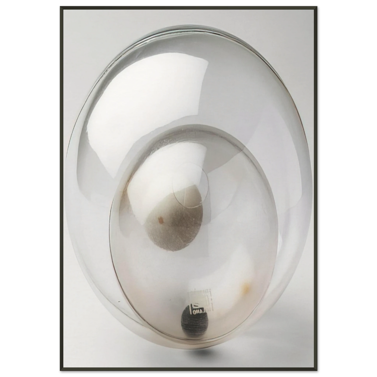 Bruno Munari  Double Spheres Object  1963 Framed Art Print  - Aluminum Frame - 21x29.7 cm / 8x12"