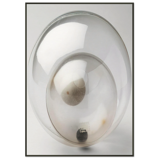 Bruno Munari  Double Spheres Object  1963 Framed Art Print  - Aluminum Frame - 21x29.7 cm / 8x12"