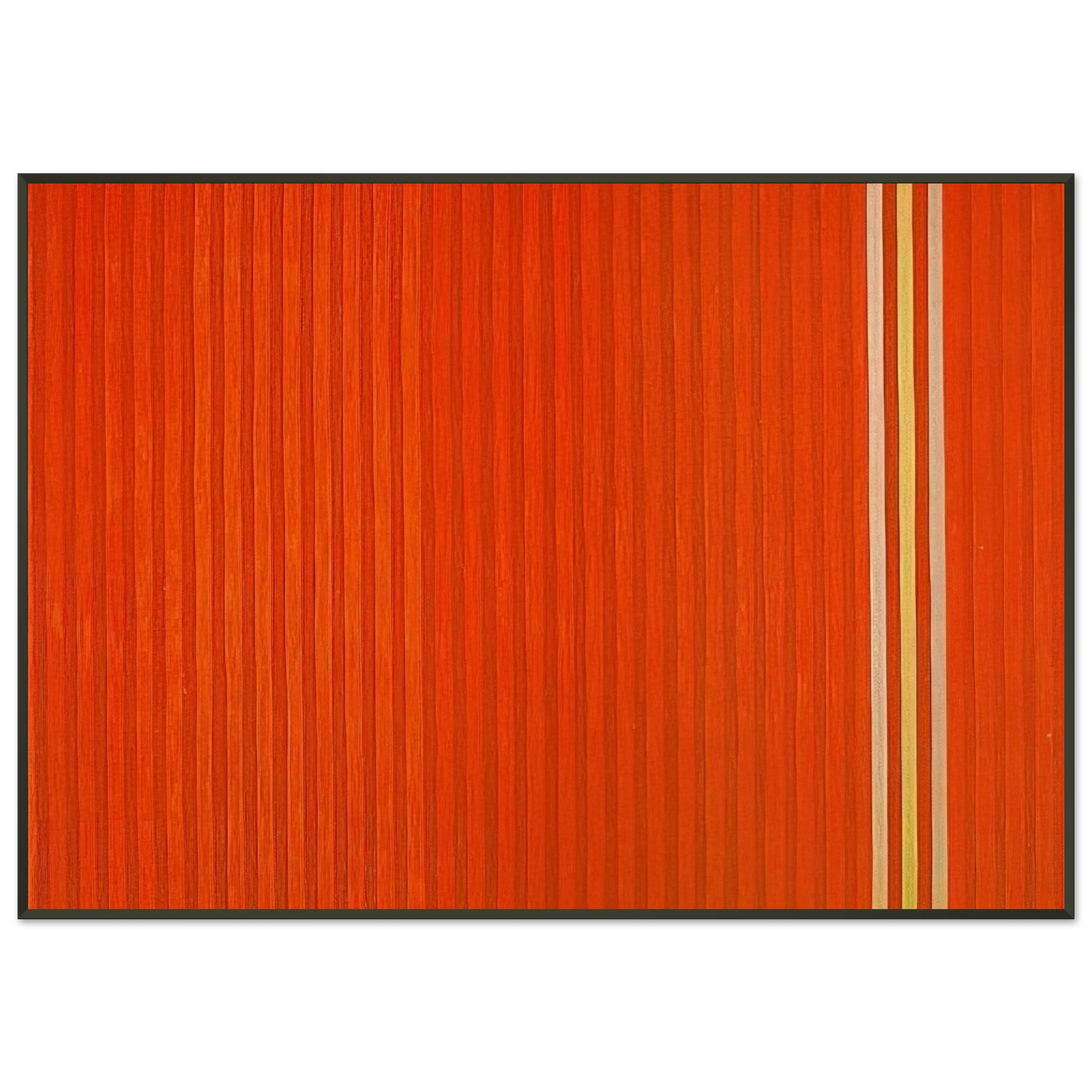 Gene Davis  Red Devil  1959 Framed Art Print  - Aluminum Frame - 21x29.7 cm / 8x12"