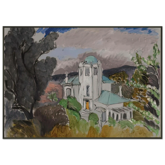 Henri Matisse  BLUE VILLA 1918 Framed Art Print  - Aluminum Frame - 21x29.7 cm / 8x12"