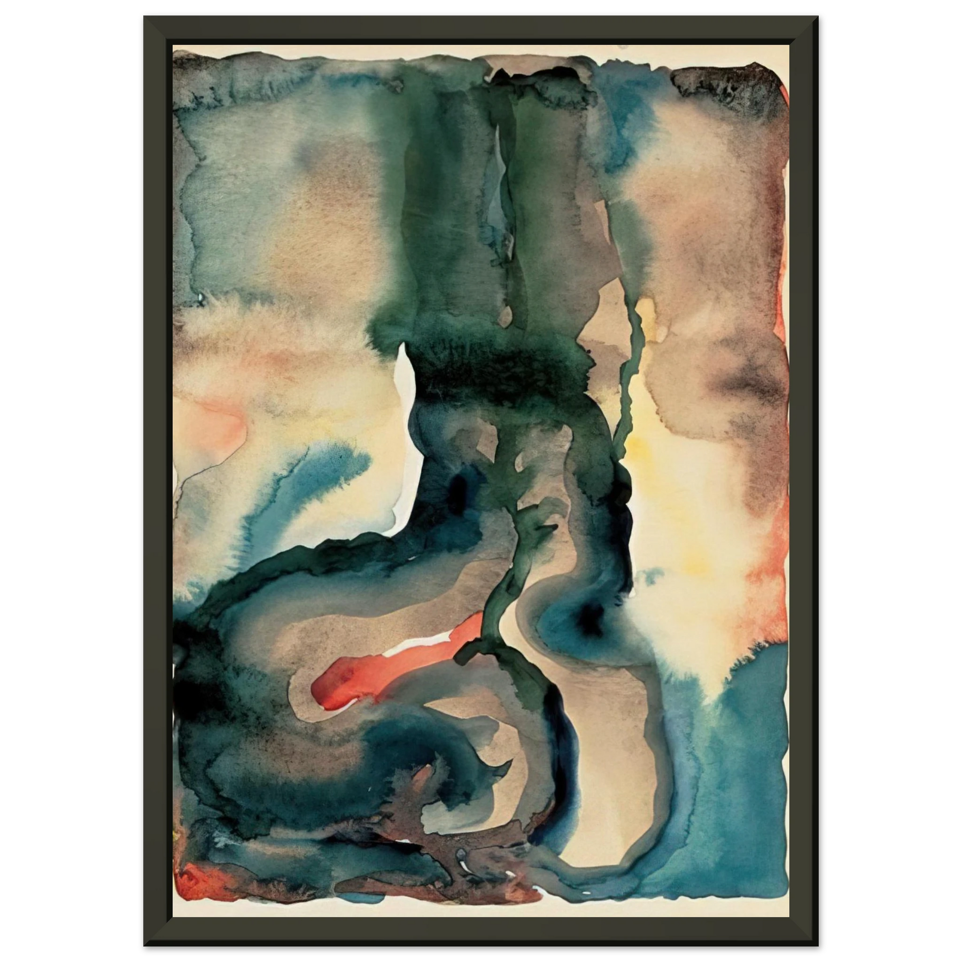 Georgia OKeeffe  Portrait No III Framed Art Print  - Aluminum Frame - 60x80 cm / 24x32 inches