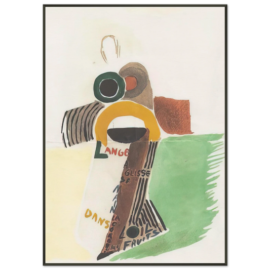 Sonia Delaunay  ROBE POEME L ANGE A GLISSE 1922 Framed Art Print  - Aluminum Frame - 21x29.7 cm / 8x12"