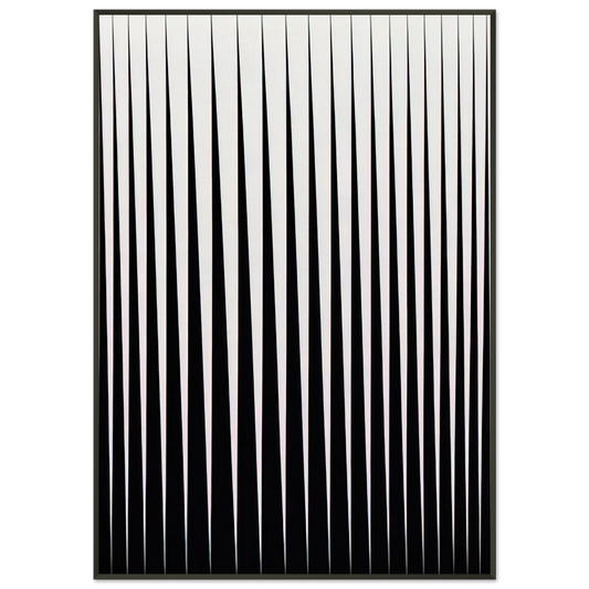 Bridget Riley  BREATHE 1966 Framed Art Print  - Aluminum Frame - 21x29.7 cm / 8x12"