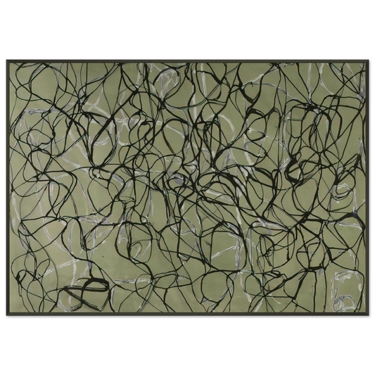 Brice Marden  Bridge Study  1991 Framed Art Print  - Aluminum Frame - 21x29.7 cm / 8x12"